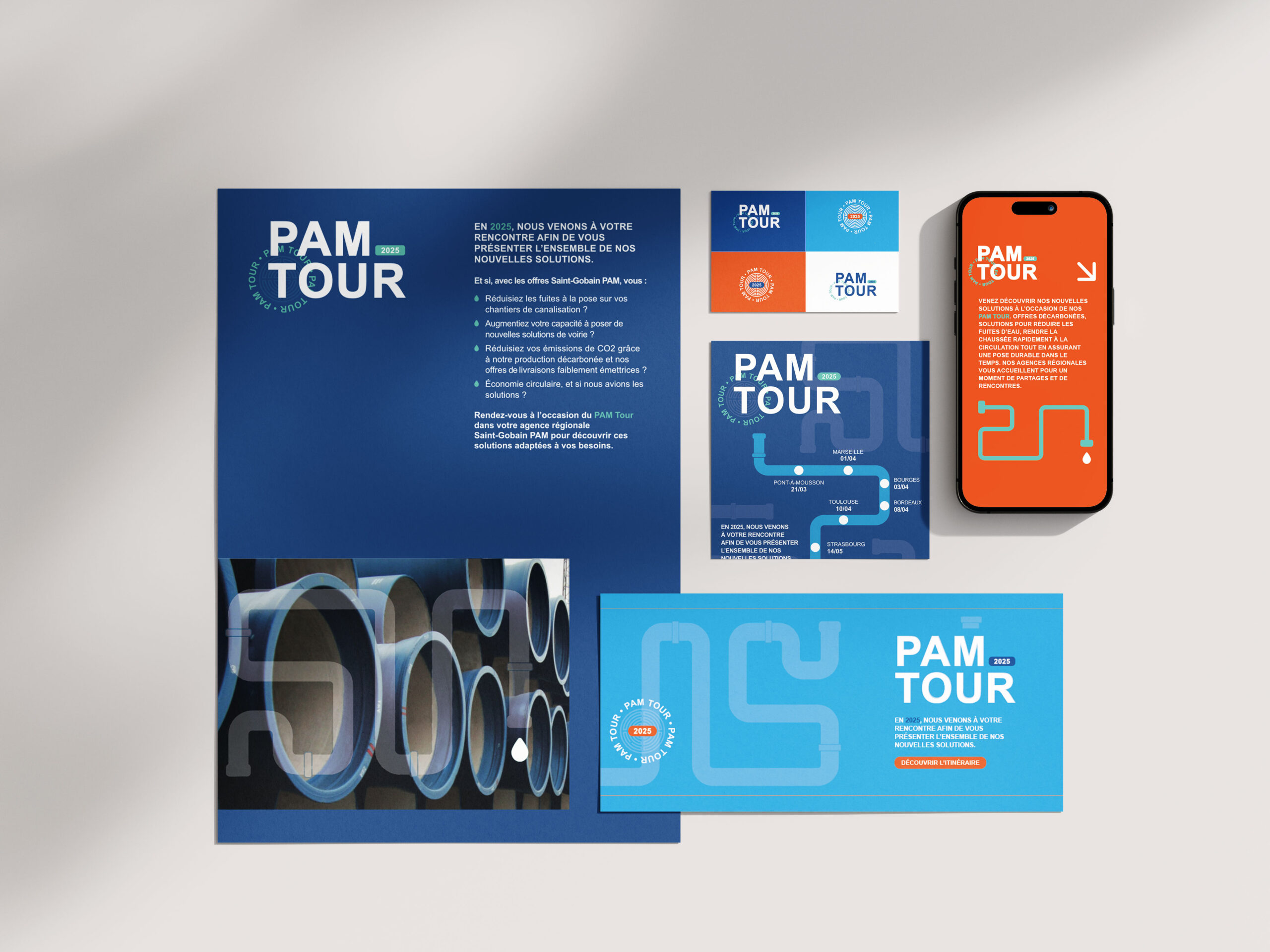 Branding et identité graphique - charte graphique projet - PAM Saint Gobain - Agence crapules - communication strasbourg