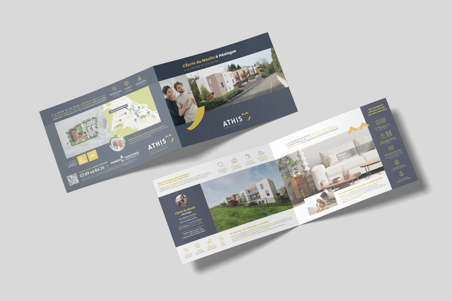 Branding et identité de marque - support visuel - brochure - Pierres & Territoires - Agence crapules - communication strasbourg